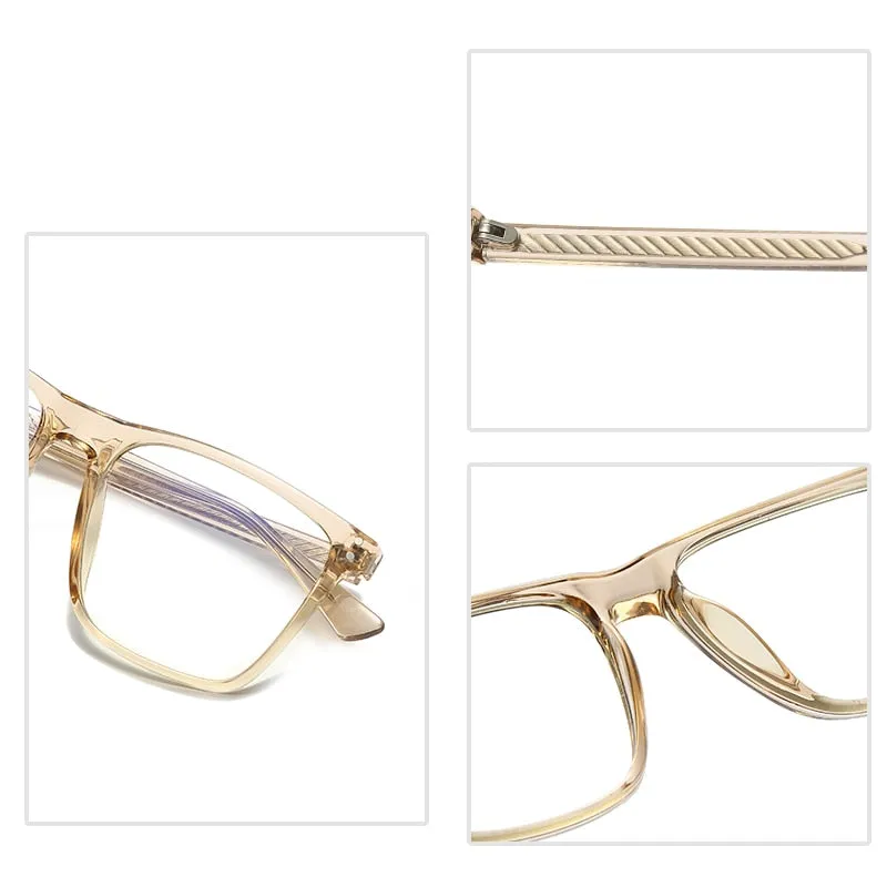 Hotochki Women's Full Rim Square TR-90 Resin Frame Eyeglasses 2023