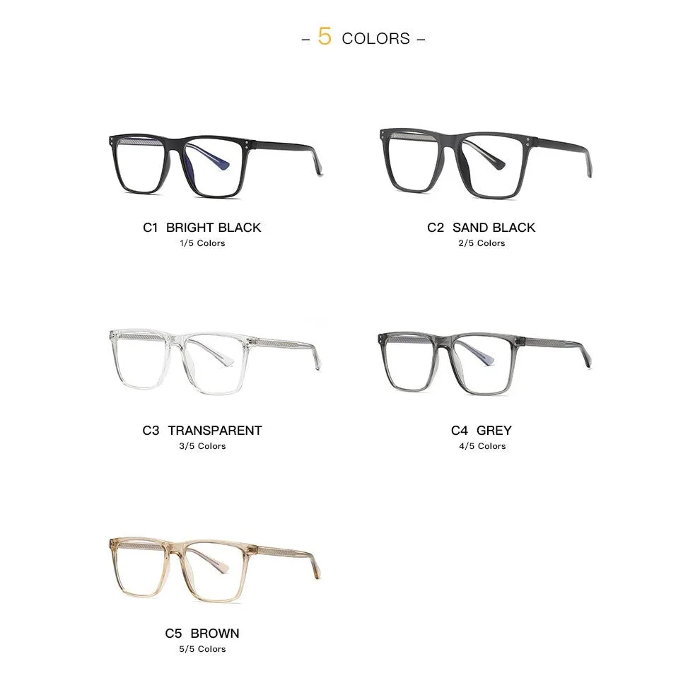 Hotochki Women's Full Rim Square TR-90 Resin Frame Eyeglasses 2023