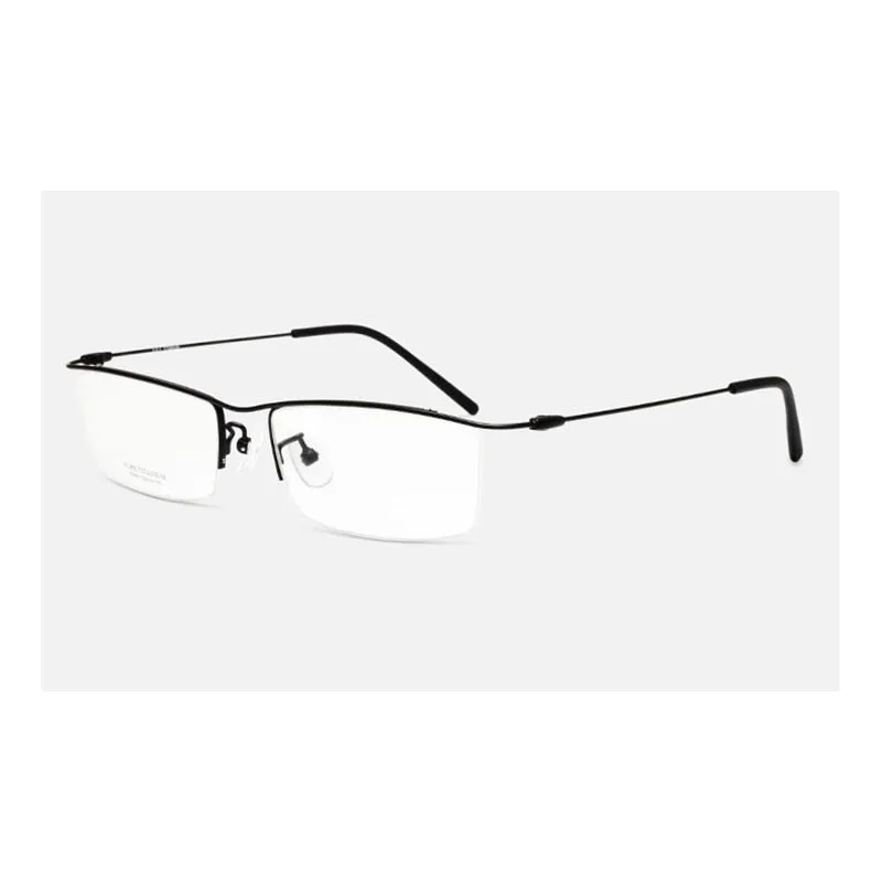 Hotony Men's Semi Rim Browline Titanium Frame Eyeglasses 6688
