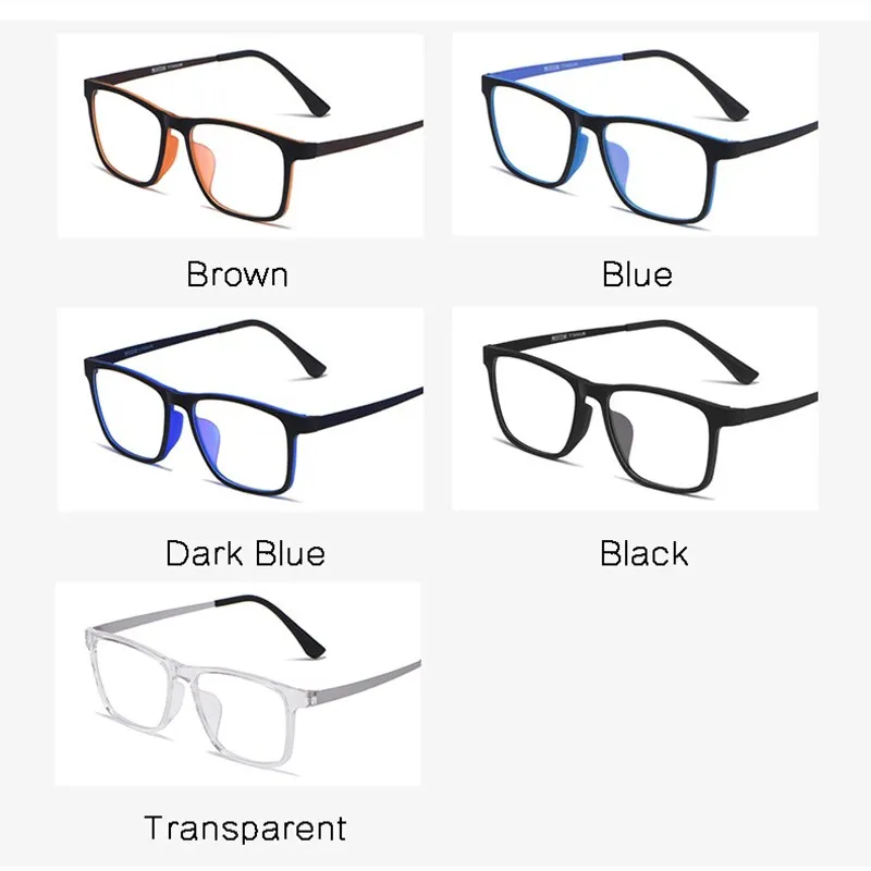 Hotony Unisex Full Rim Square TR 90 Resin Frame Eyeglasses Hr3068