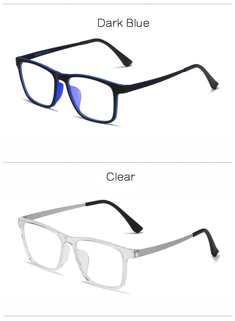 Hotony Unisex Full Rim Square TR 90 Resin Frame Eyeglasses Hr3068