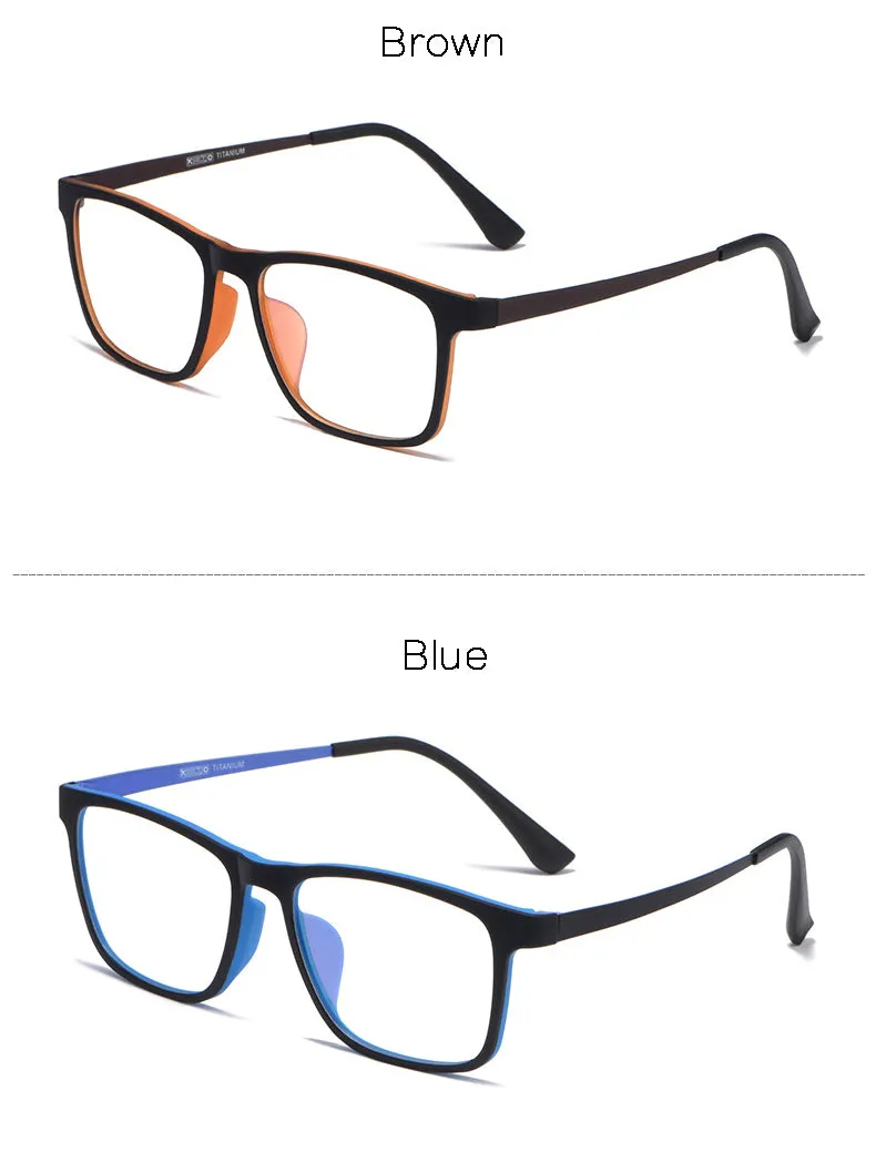 Hotony Unisex Full Rim Square TR 90 Resin Frame Eyeglasses Hr3068