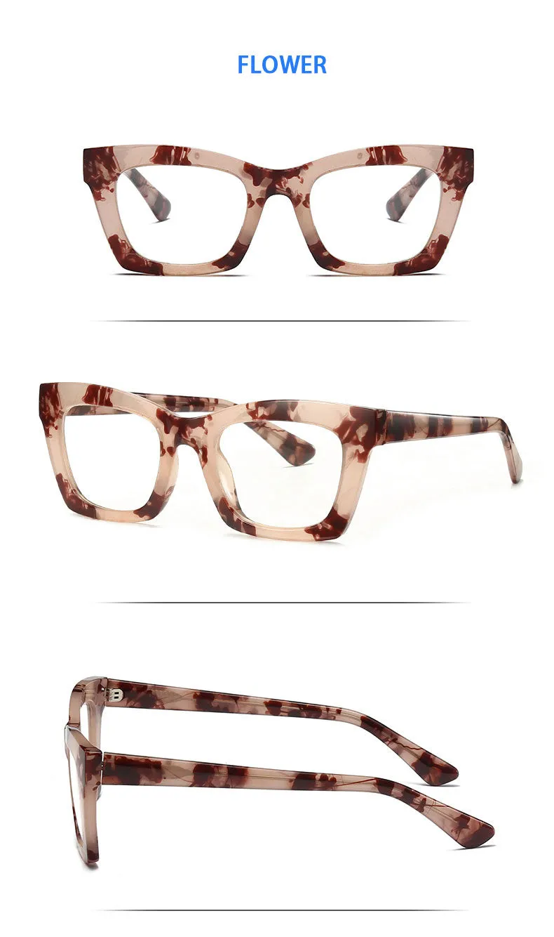Hotony Women's Full Rim Cat Eye Square TR 90 Frame Eyeglasses 2016