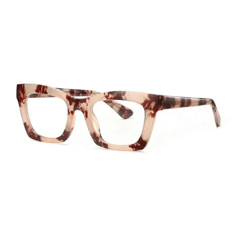 Hotony Women's Full Rim Cat Eye Square TR 90 Frame Eyeglasses 2016