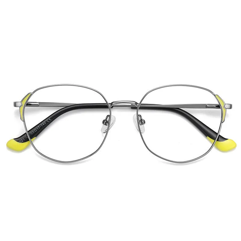 Hotony Women's Full Rim Oval Round Alloy Eyeglasses 3021