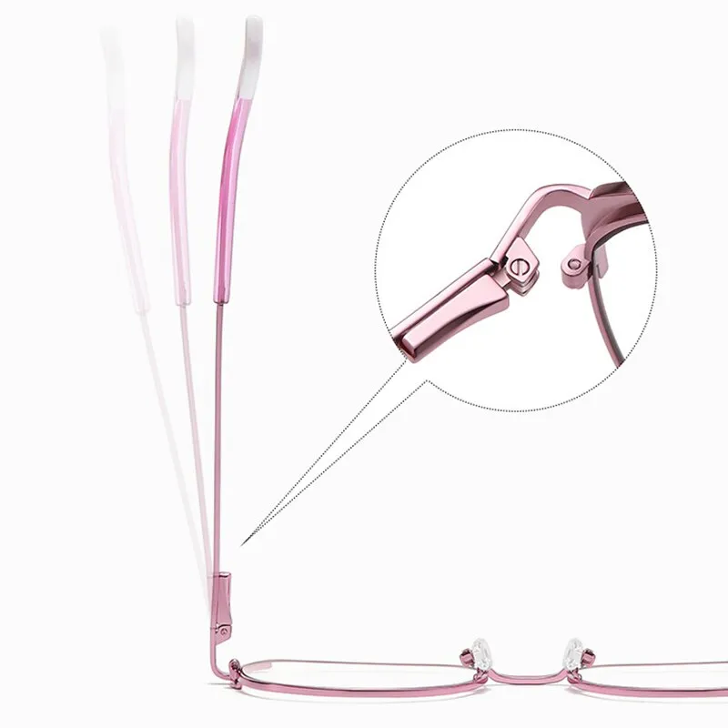 Hotony Women's Full Rim Oval Round Alloy Eyeglasses 3021