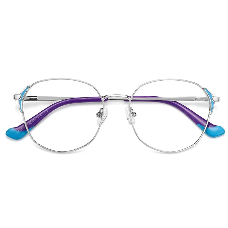 Hotony Women's Full Rim Oval Round Alloy Eyeglasses 3021