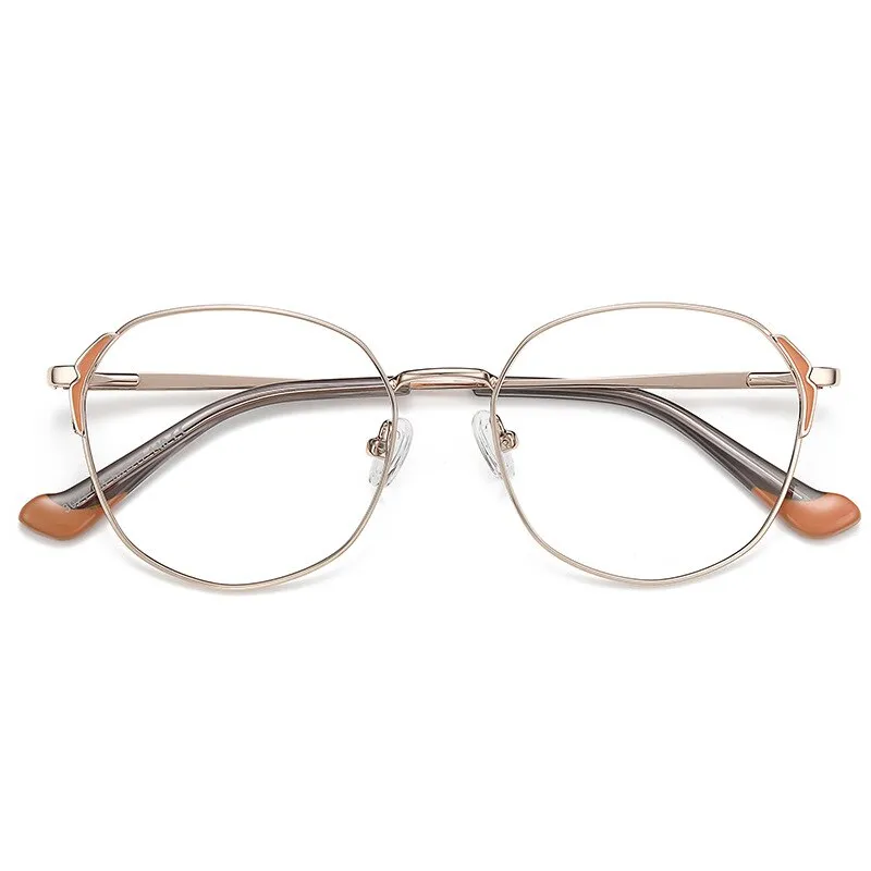 Hotony Women's Full Rim Oval Round Alloy Eyeglasses 3021