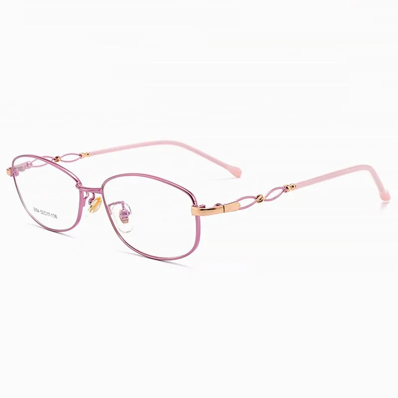 Hotony Women's Full Rim Rectangle Alloy Frame Spring Hinge Eyeglasses 2854