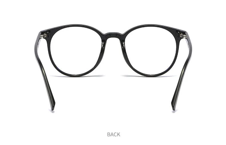 Hotony Women's Full Rim Round Acetate Frame Eyeglasses 3003