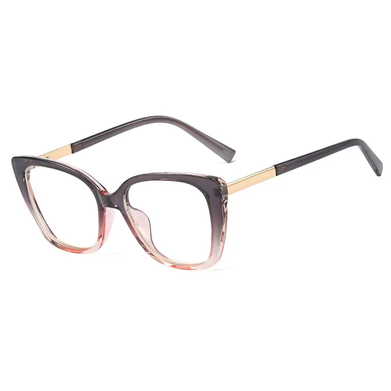 Hotony Women's Full Rim Square Cat Eye TR 90 Alloy Frame Eyeglasses