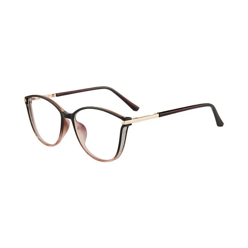 Hotony Women's Full Rim TR 90 Resin Cat Eye Frame Eyeglasses 7041