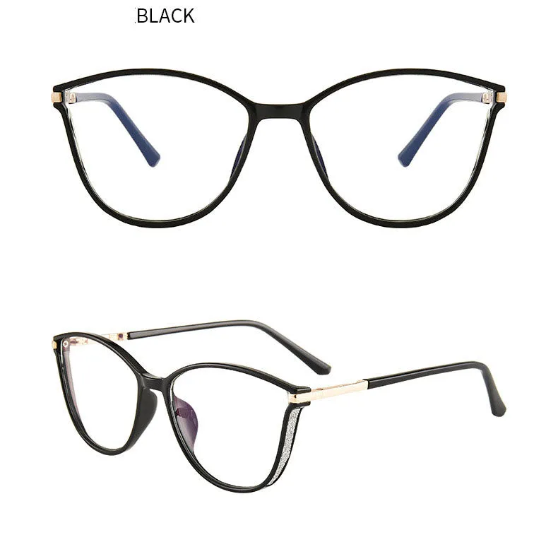 Hotony Women's Full Rim TR 90 Resin Cat Eye Frame Eyeglasses 7041