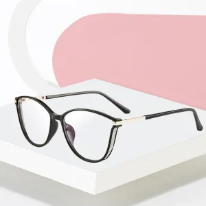 Hotony Women's Full Rim TR 90 Resin Cat Eye Frame Eyeglasses 7041