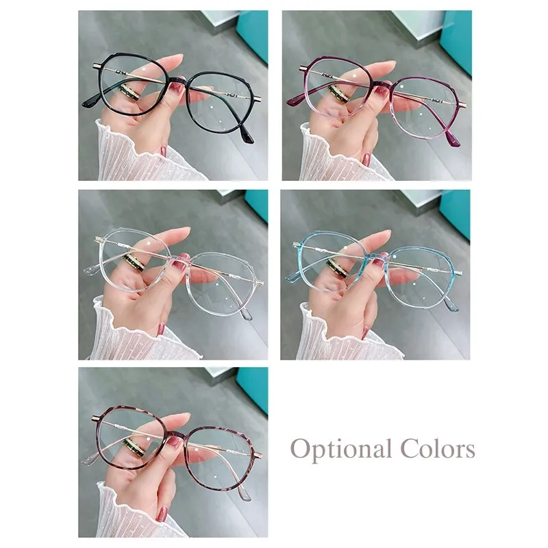Hotony Women's Full Rim TR 90 Resin Round Frame Eyeglasses Lk302
