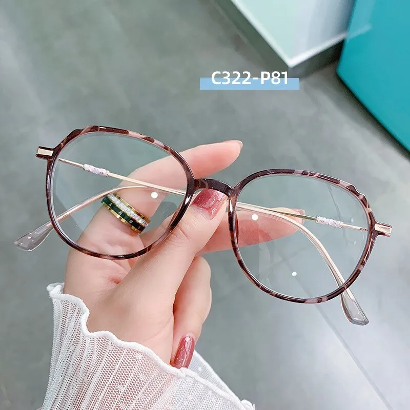 Hotony Women's Full Rim TR 90 Resin Round Frame Eyeglasses Lk302