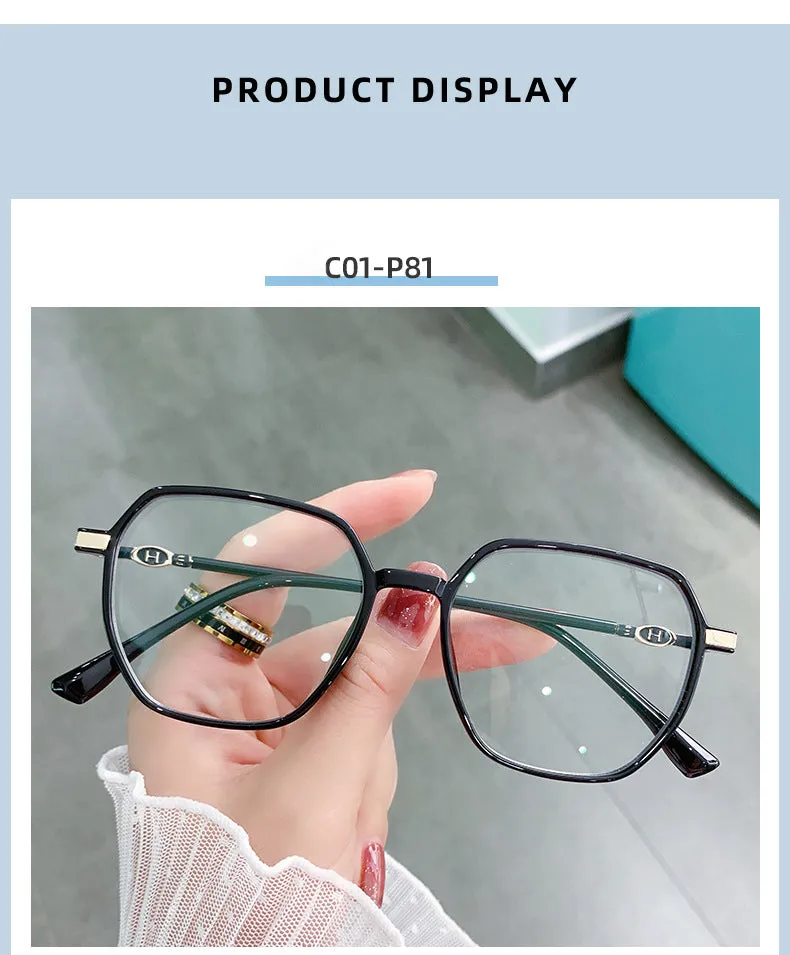 Hotony Women's Full Rim TR 90 Resin Square Frame Eyeglasses Lk304