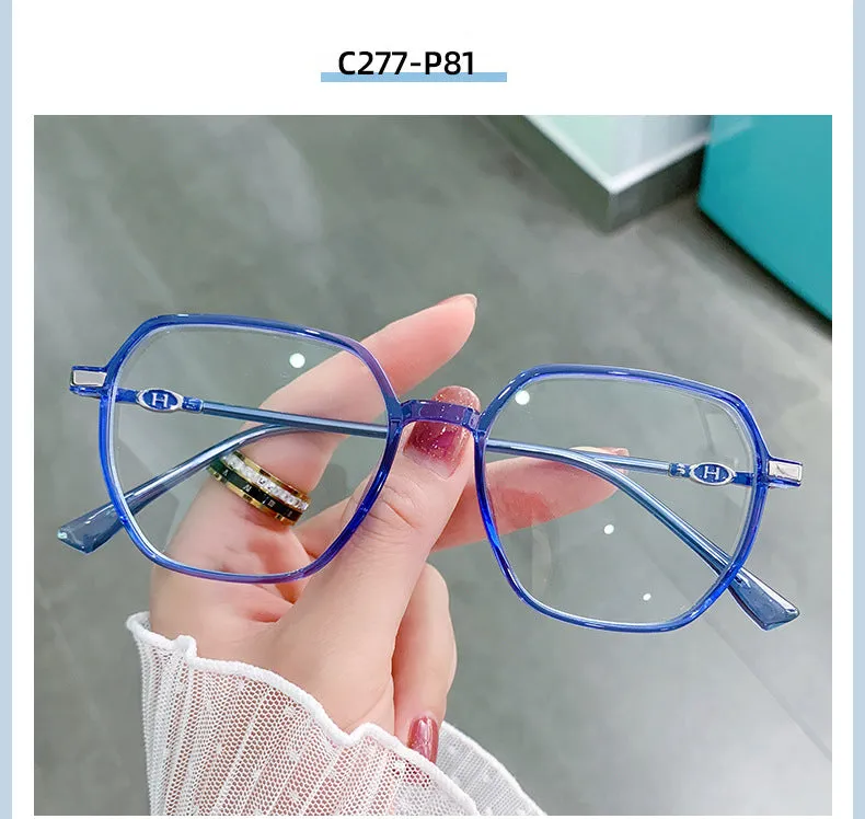 Hotony Women's Full Rim TR 90 Resin Square Frame Eyeglasses Lk304