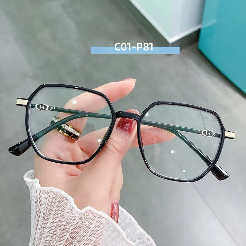 Hotony Women's Full Rim TR 90 Resin Square Frame Eyeglasses Lk304