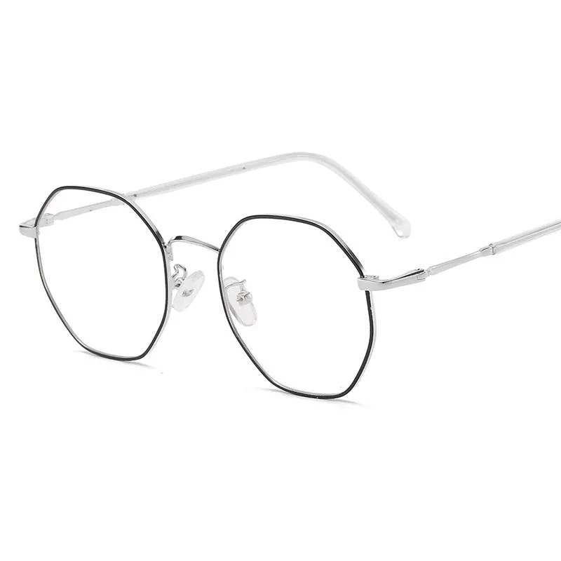 Irregular Geometric Anti-Blue Light Blocking Alloy Frame Fashion Glasses