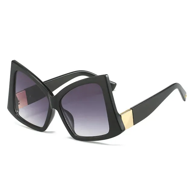 Irregular Square Sunglasses Double Color Frame