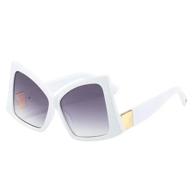 Irregular Square Sunglasses Double Color Frame
