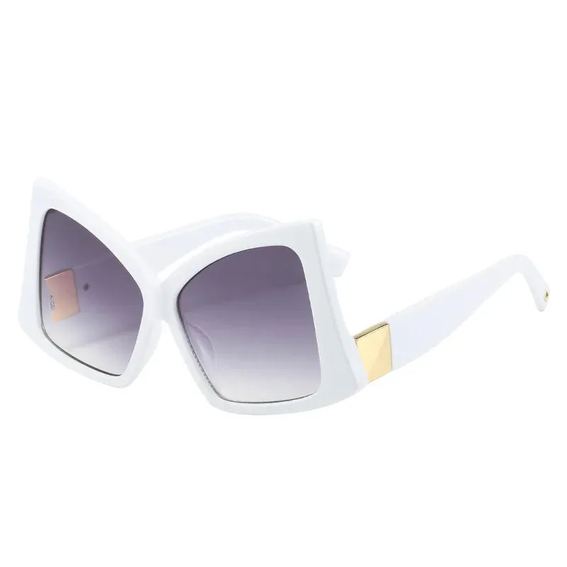 Irregular Square Sunglasses Double Color Frame