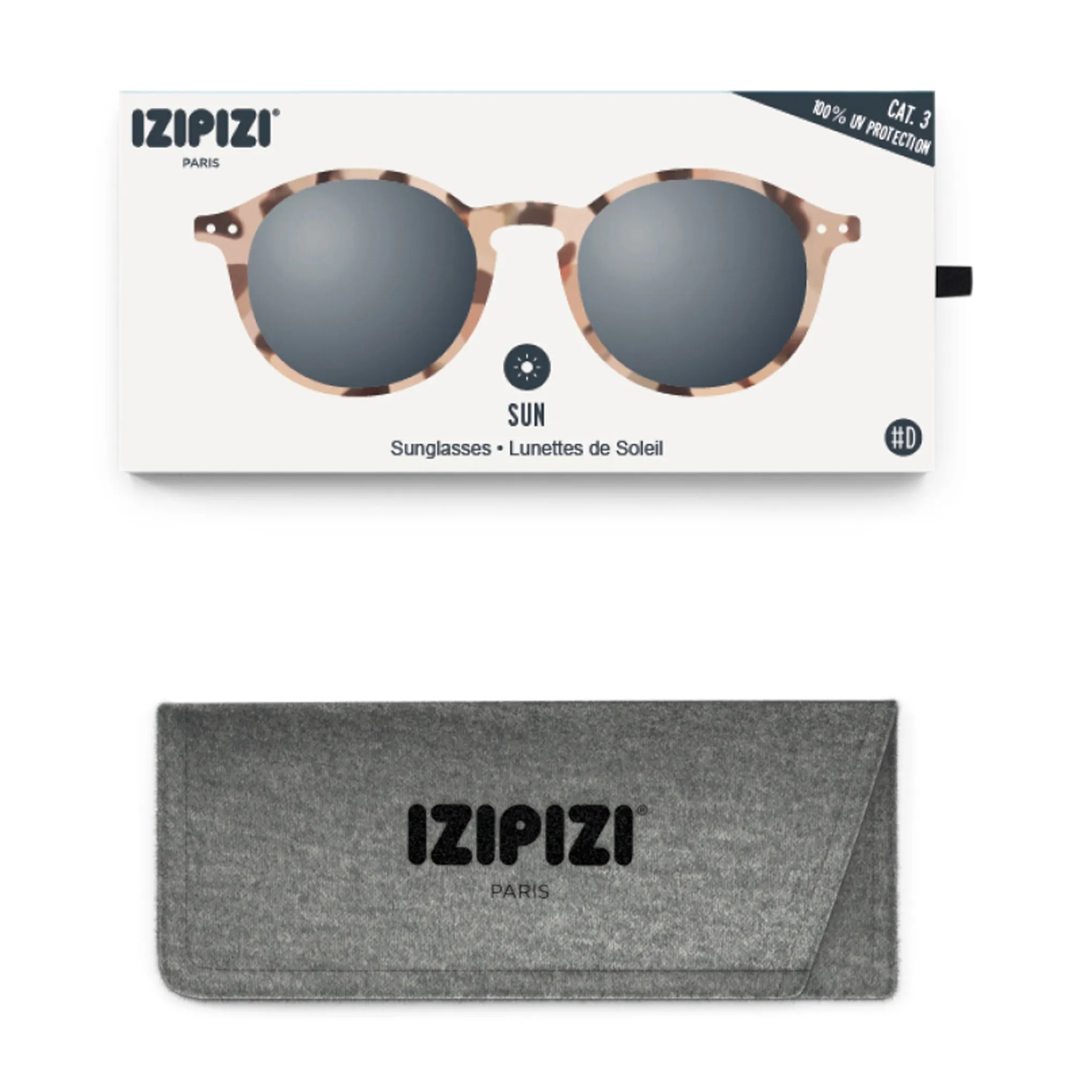 IZIPIZI Round Sunglasses #D - Light Tortoise