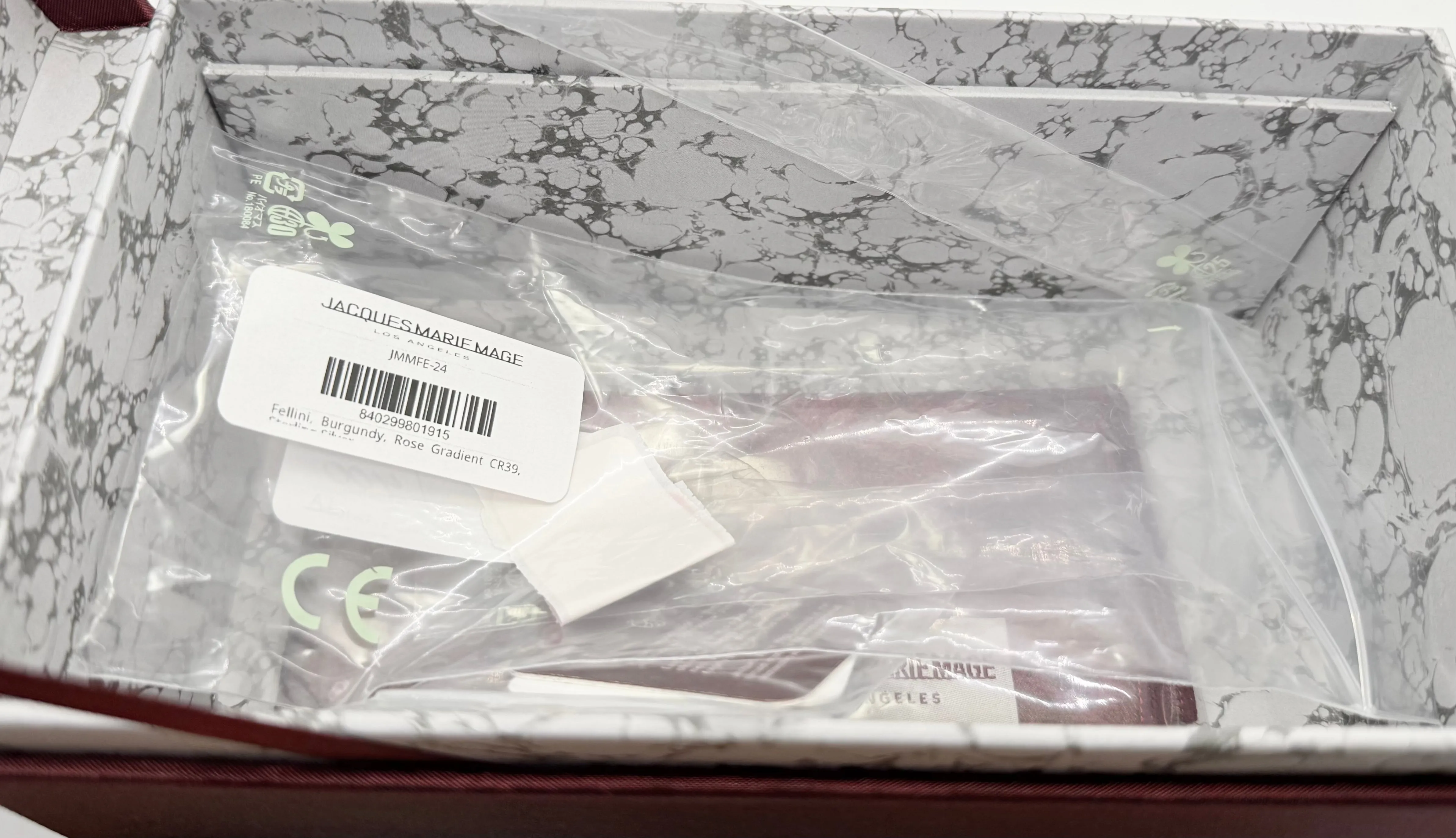 Jacques Marie Mage FELLINI in BURGUNDY-LTD. Of 400 Pieces-Full Kit-BNIB-100% Authentic