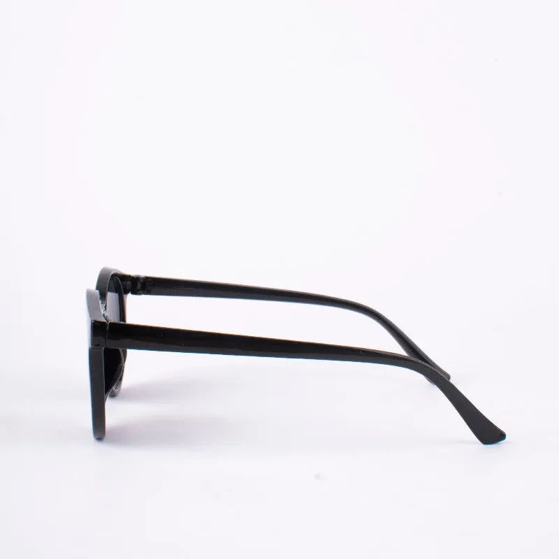 Jade Black Playful Orbit Round Kid's Sunglass