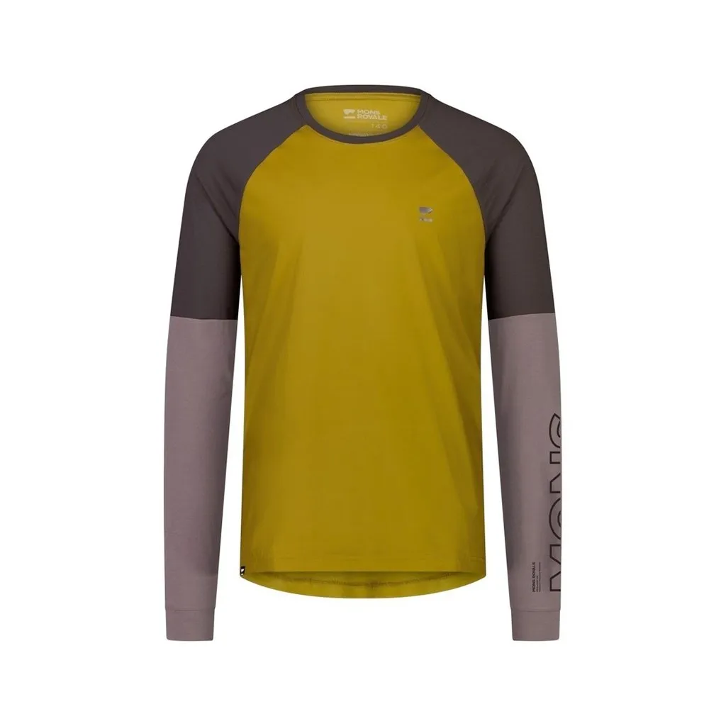 Jersey Mons Royale Mens Tarn Merino Shift Wind LS - Cumin Dust