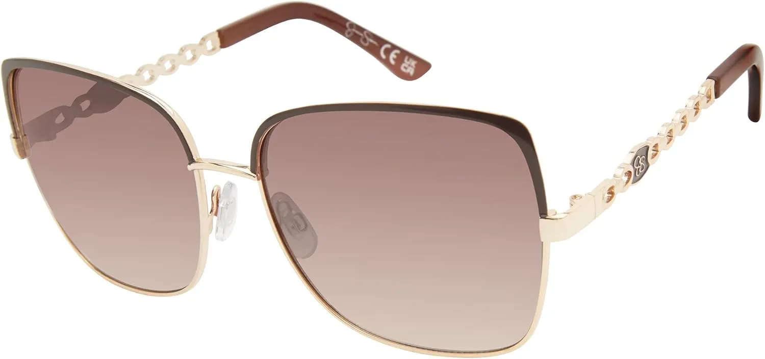 Jessica Simpson J6101 Posh Women's Metal Cat Eye Sunglasses with 100% Uv Protection. Glam Gifts for Her, 53.5 Mm