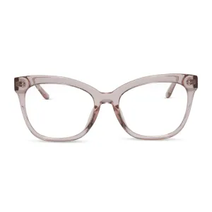 JESSIE JAMES DECKER - WINSTON   LIGHT PINK CRYSTAL   PRESCRIPTION GLASSES
