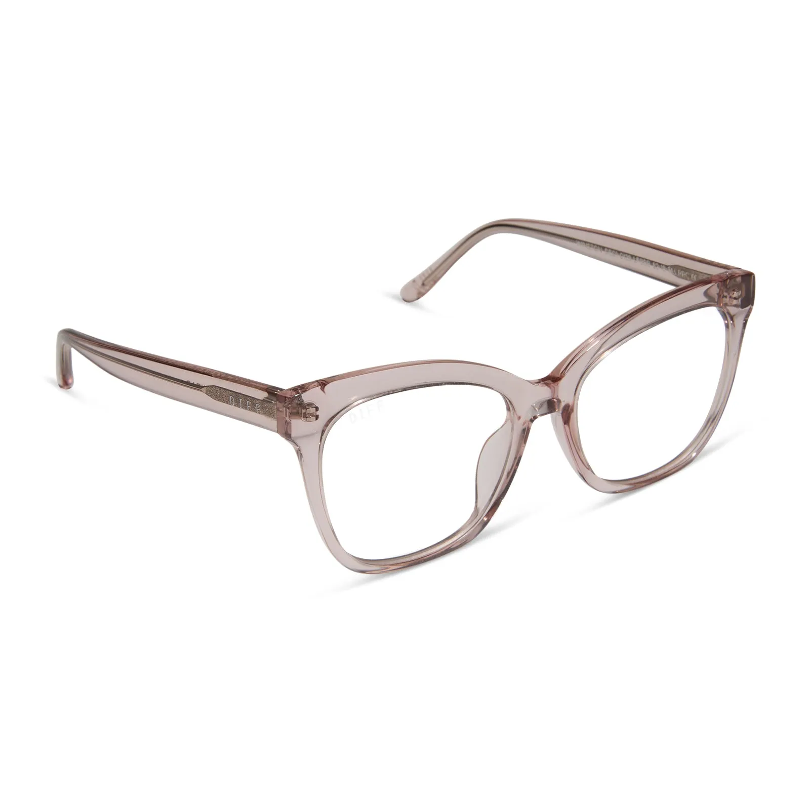 JESSIE JAMES DECKER - WINSTON   LIGHT PINK CRYSTAL   PRESCRIPTION GLASSES