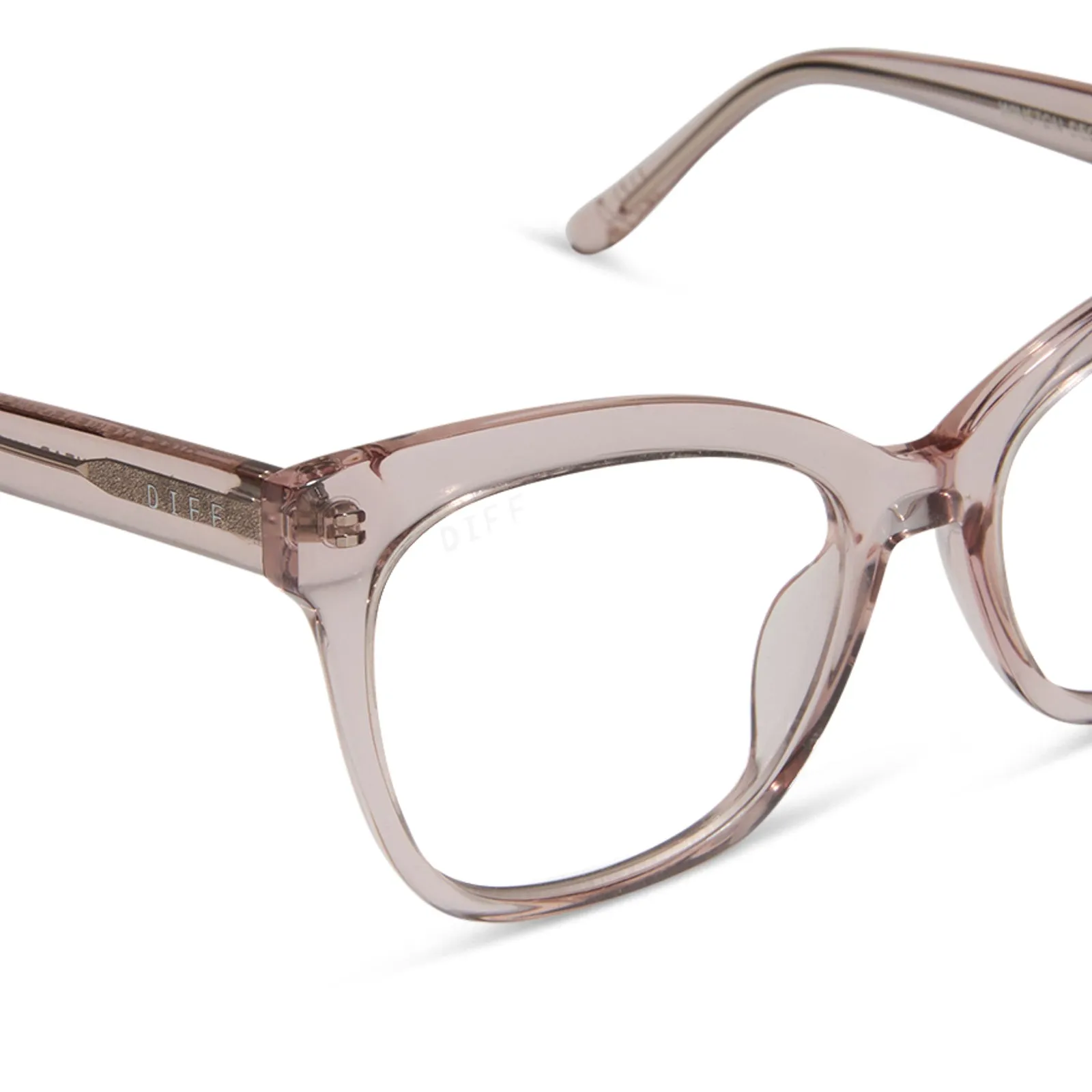 JESSIE JAMES DECKER - WINSTON   LIGHT PINK CRYSTAL   PRESCRIPTION GLASSES