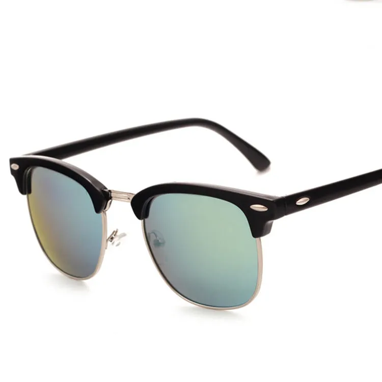 JOLLYNOVA Polarized Sunglasses For Women And Men Semi Rimless Frame Retro Sun Glasses AE0369
