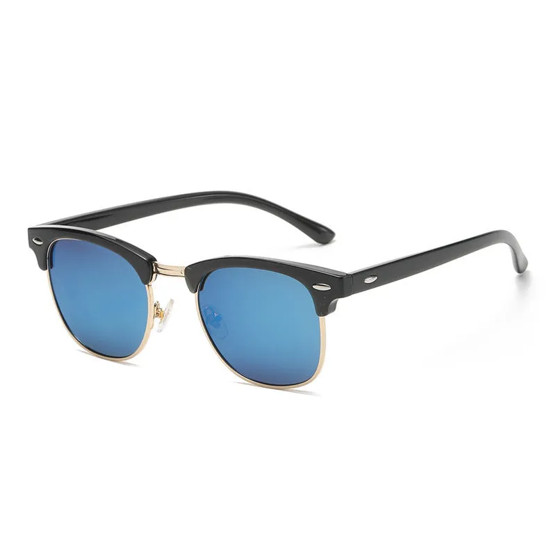 JOLLYNOVA Polarized Sunglasses For Women And Men Semi Rimless Frame Retro Sun Glasses AE0369