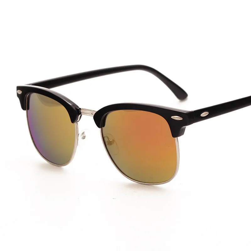JOLLYNOVA Polarized Sunglasses For Women And Men Semi Rimless Frame Retro Sun Glasses AE0369