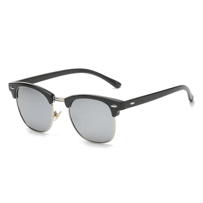 JOLLYNOVA Polarized Sunglasses For Women And Men Semi Rimless Frame Retro Sun Glasses AE0369