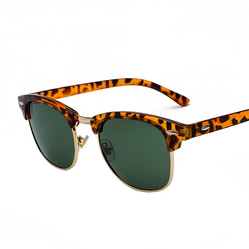 JOLLYNOVA Polarized Sunglasses For Women And Men Semi Rimless Frame Retro Sun Glasses AE0369