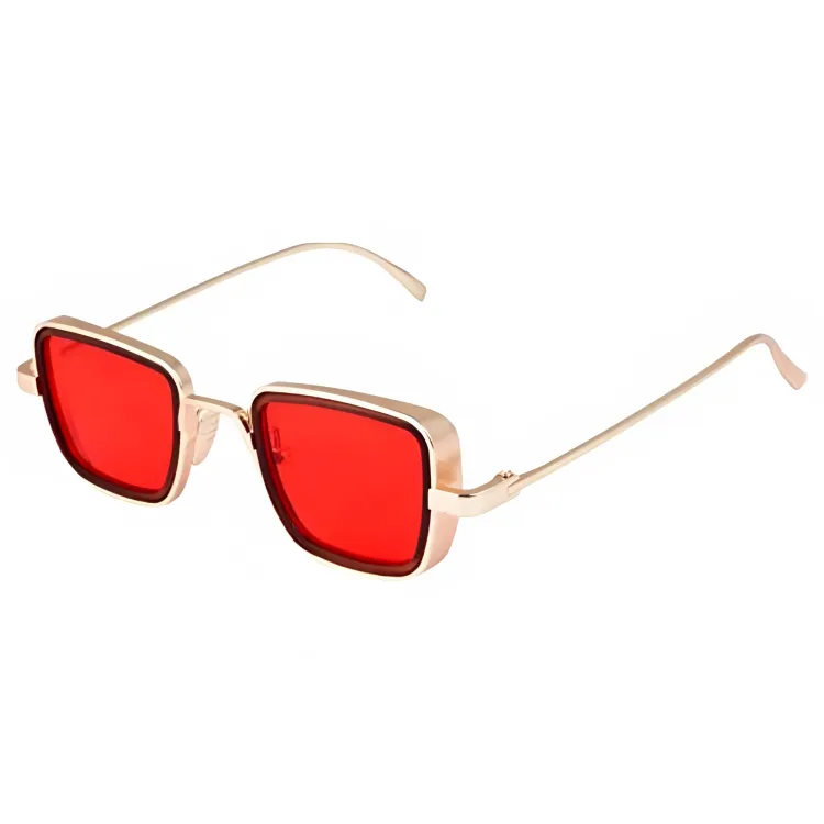 Jubleelens - Kabir Square Shade- Red Color Modern Look with UV Protection
