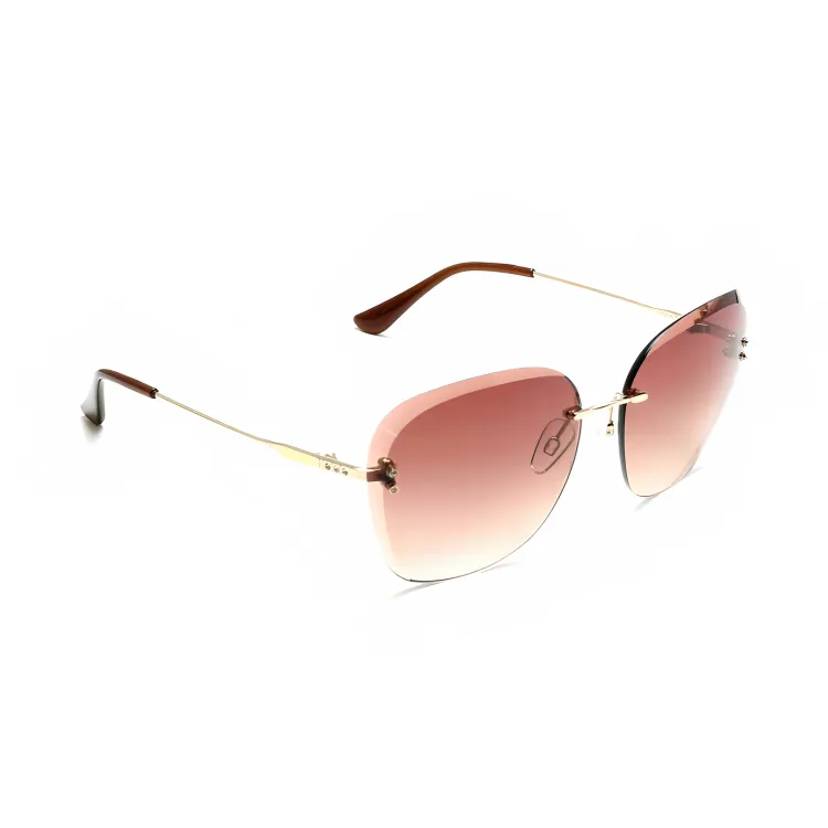 Jubleelens - Square Sunglasses - Retro Glamour Light Brown Shade with UV Protection