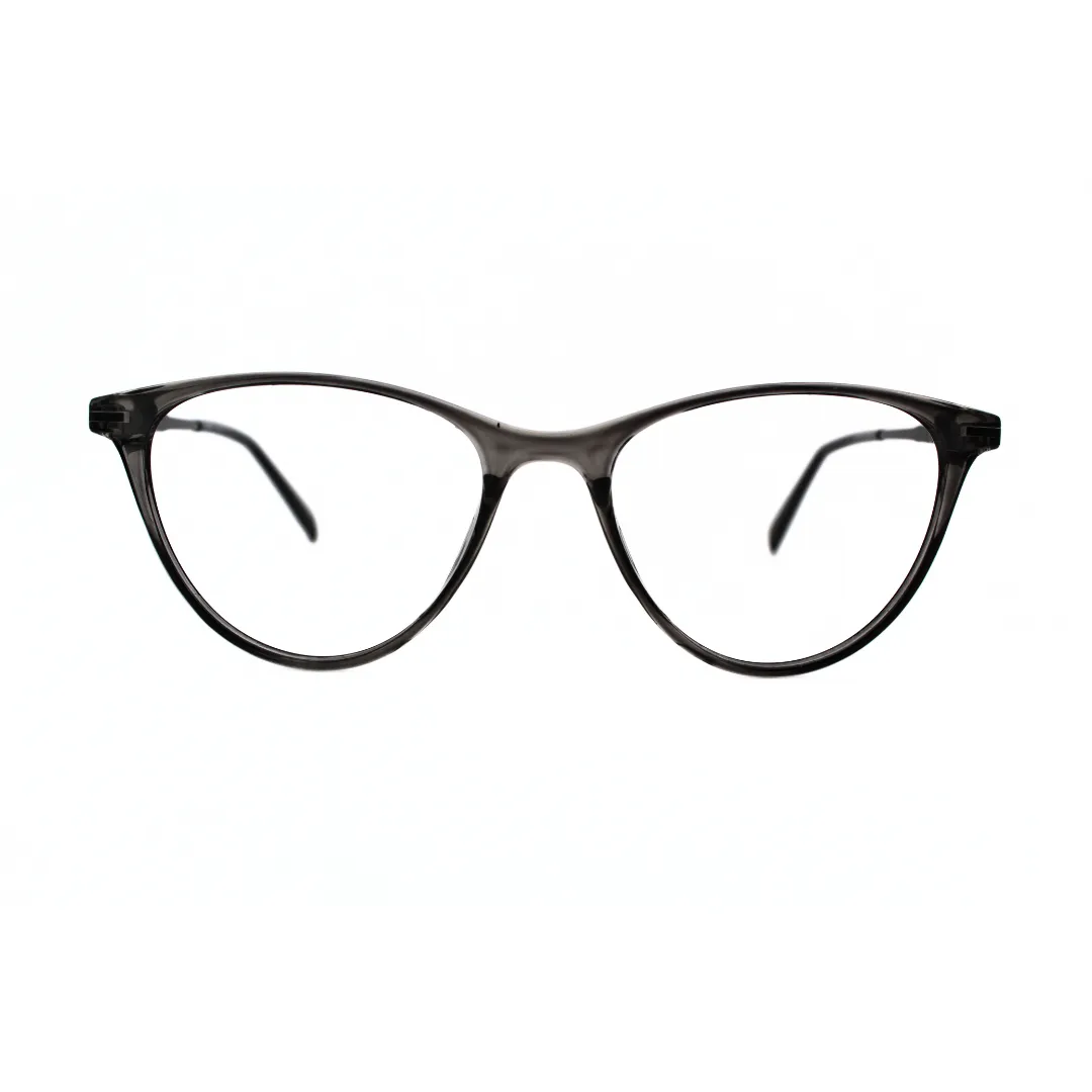 Jubleelens Vintage Oval Eyeglasses - Transparent Gray 126706 (Single Vision)