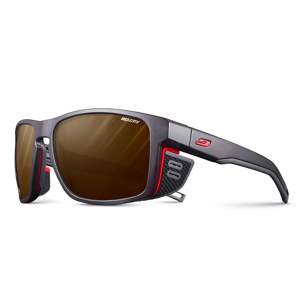 Julbo Shield Sunglasses - Matt Translucent Black / Orange Frame