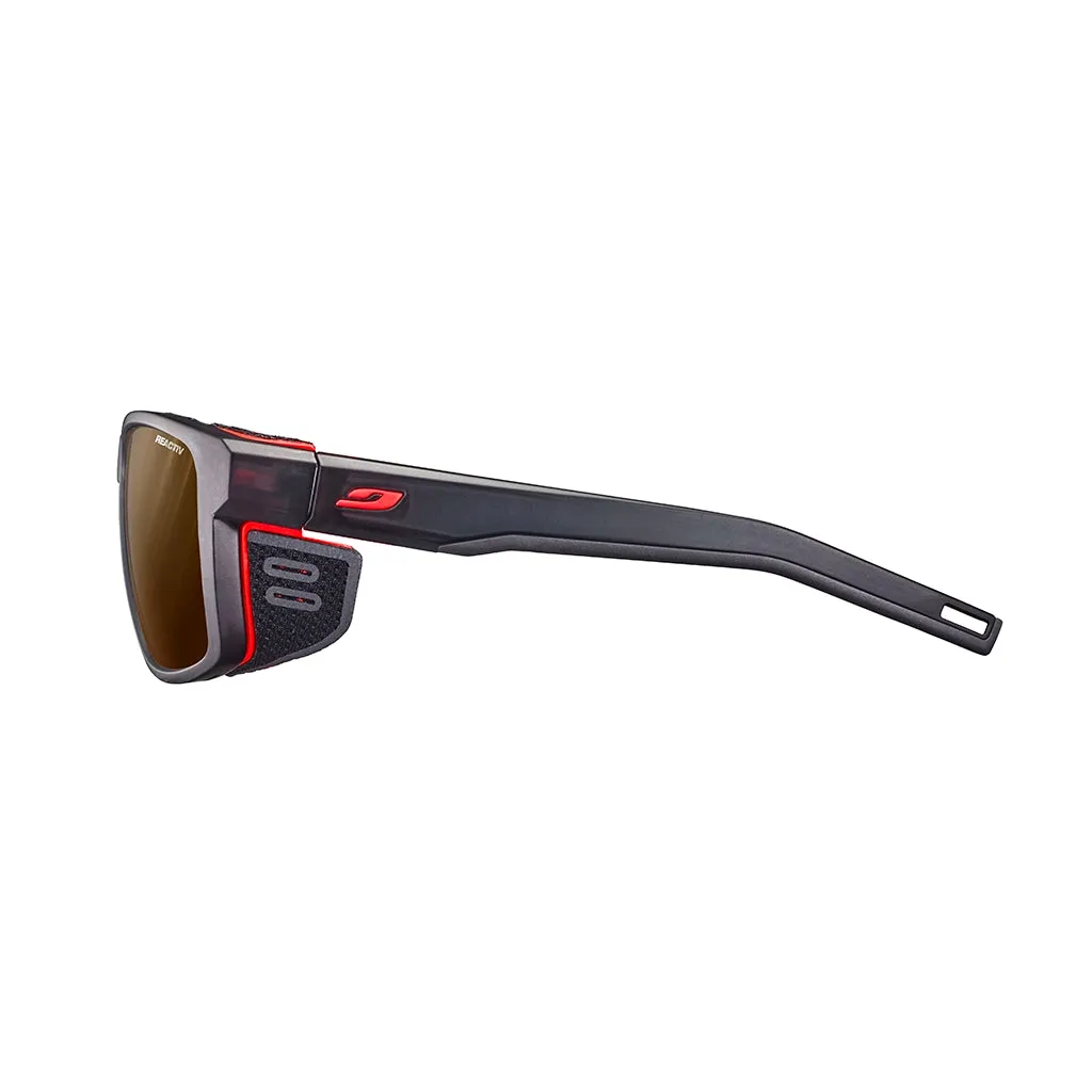Julbo Shield Sunglasses - Matt Translucent Black / Orange Frame