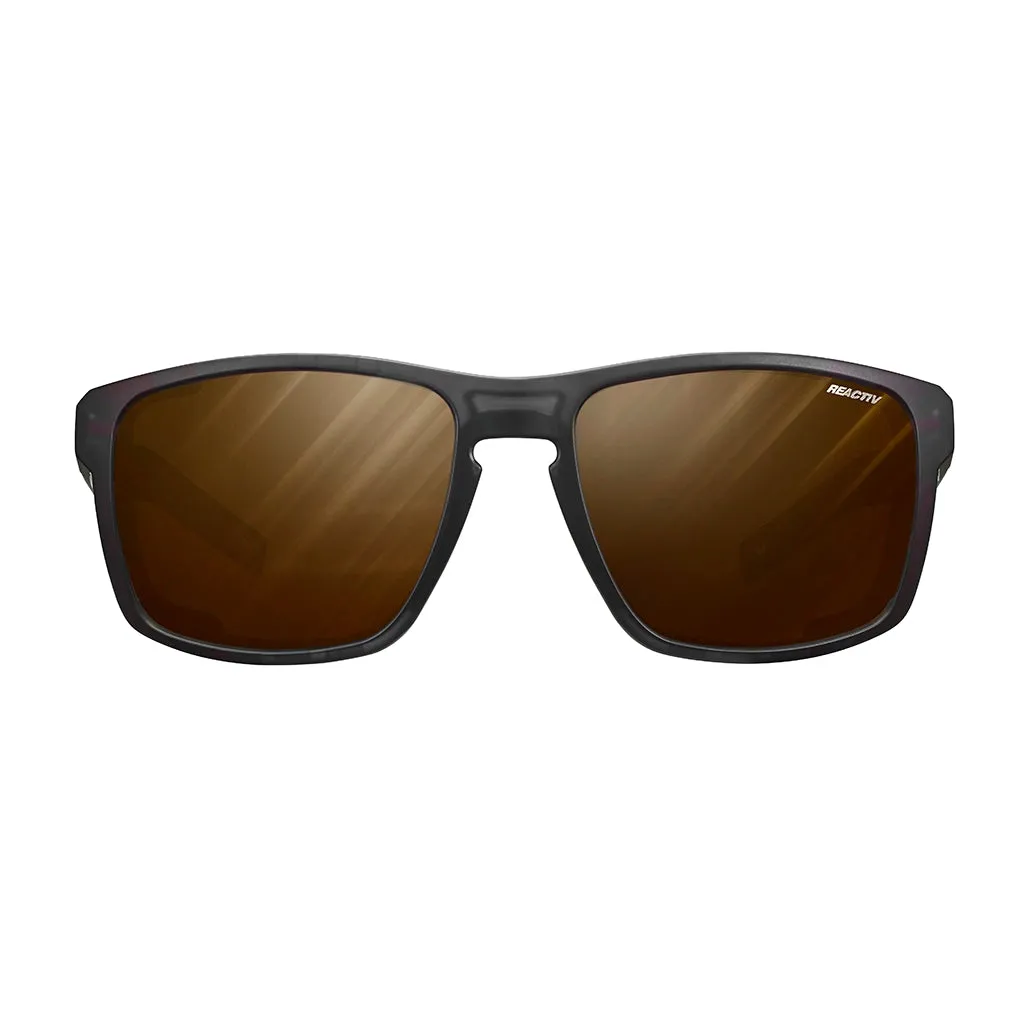 Julbo Shield Sunglasses - Matt Translucent Black / Orange Frame
