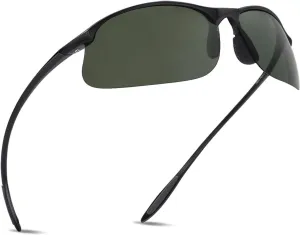 JULI Polarized Sports Sunglasses for Men Women Tr90 Unbreakable Frame for Running Fishing Baseball Driving MJ8002
