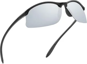 JULI Polarized Sports Sunglasses for Men Women Tr90 Unbreakable Frame for Running Fishing Baseball Driving MJ8002