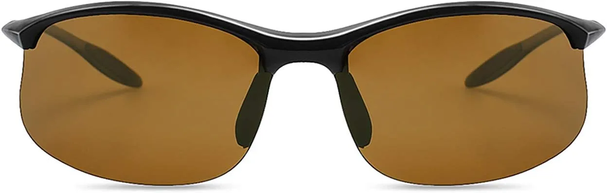 JULI Polarized Sports Sunglasses for Men Women Tr90 Unbreakable Frame for Running Fishing Baseball Driving MJ8002