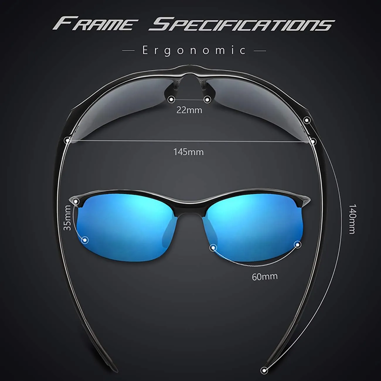 JULI Polarized Sports Sunglasses for Men Women Tr90 Unbreakable Frame for Running Fishing Baseball Driving MJ8002